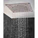 Deckeneinbau-Duschkopf 26x26 cm, mit Chromotherapie - Cube, Bossini
