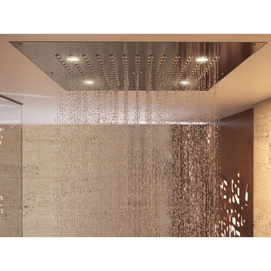 Deckeneinbau-Duschkopf, weiße LED, 4 Strahlarten, 57 x 47 cm - Dream/4 LED-Licht, Bossini