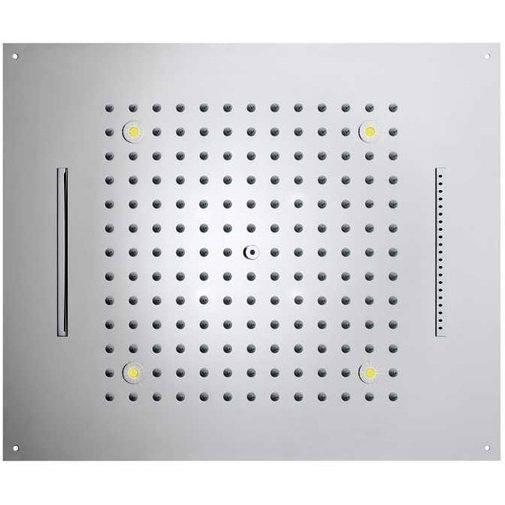 Deckeneinbauduschkopf mit drei Düsen und Chromotherapie, 57x47 cm - Dream/3 led light, Bossini
