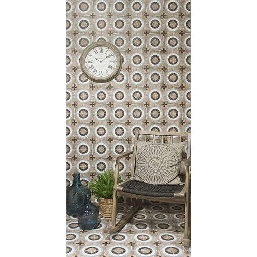 Decorated cement-effect tile 20x20 cm Louisiana, Mainzu