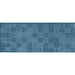 Decorated macramé style wall tile, light blue Lake, 20x50 cm - Aria, Dom Ceramiche