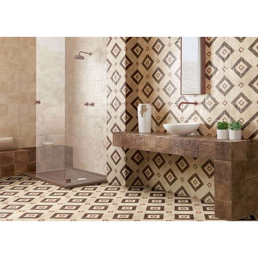 Decorated tile with cement effect 20x20 cm - Viterbo, Mainzu