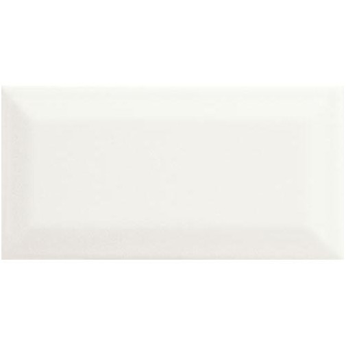 Diamantschliff-Wandfliese aus mattweiß glasiertem Feinsteinzeug 7,5x15 cm - Bianco Cesi