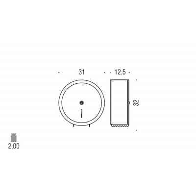 Distributeur de papier toilette avec serrure de sécurité finition inox - Colombo Design