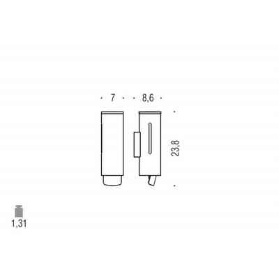 Distributeur de savon liquide mural chromé 0,35 Lt - Colombo Design