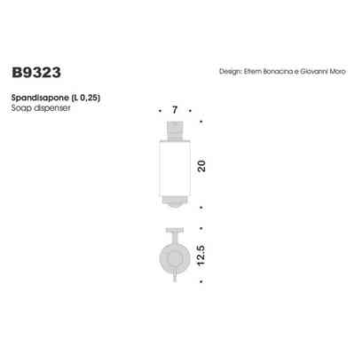 Distributeur de savon mural, moderne arrondi, verre dépoli avec finitions chromées - Nordic, Colombo Design