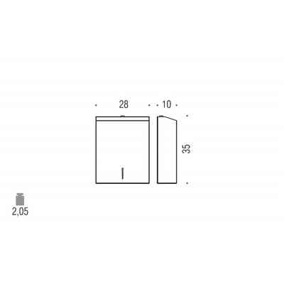 Distributore salviette di carta da bagno con serratura di sicurezza finitura acciaio inox - Colombo Design