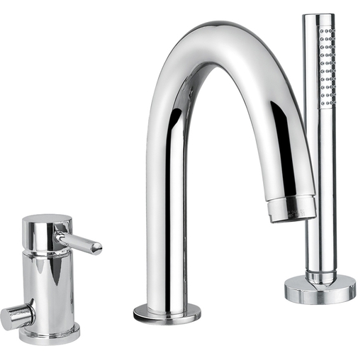 Diverter bath group with mixer, spout and hand shower - Kobuk, Rubinetteria Bugnatese