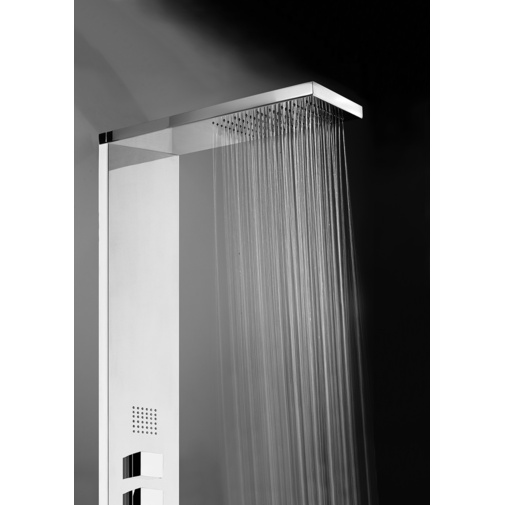 Duschpaneel mit Hydromassagedüsen, Mischer und integriertem Duschkopf - Manhattan Panel 3, Bossini