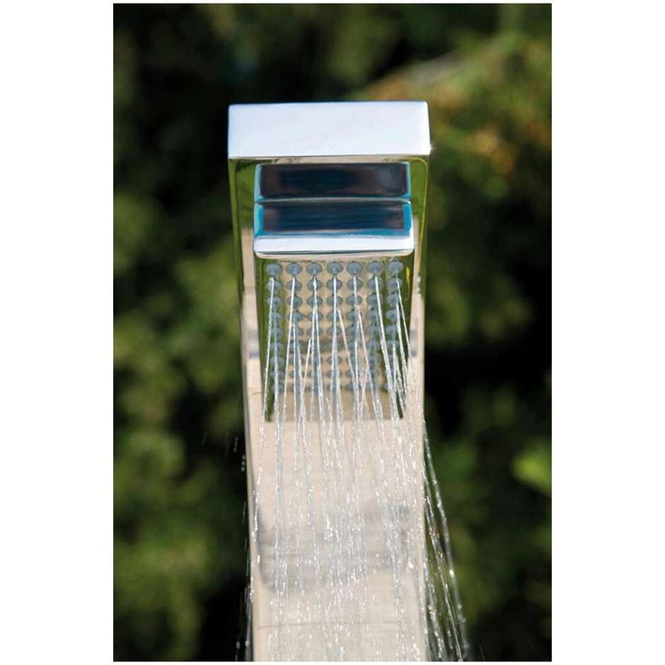 Duschsäule für den Außenbereich aus Edelstahl, mit Handbrause und progressiven Mischern - Arch, Bossini