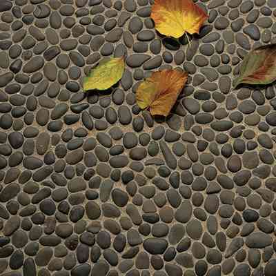 Echtes Flusssteinmosaik für Wände und Böden, Dunkel 28x28 cm - Isonzo Formella, Boxer