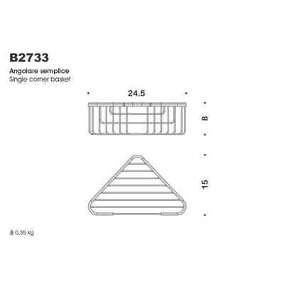 Eckduschwanne aus verchromtem Messing - Basic, Colombo Design