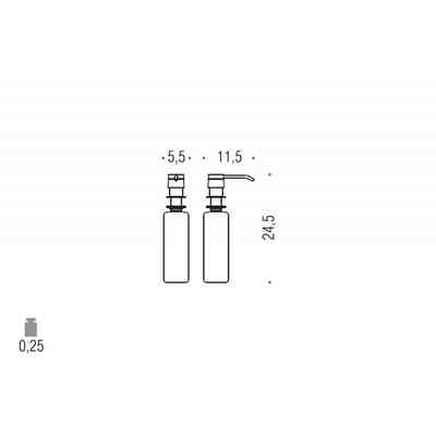 Einbau-Seifenspender aus Chrom - Contract, Colombo Design