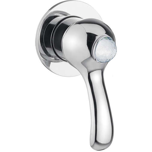 Eingebauter Duschmischer aus verchromtem Messing mit Swarovski-Kristallen, klassischer Stil - Lem, Rubinetteria Bugnatese