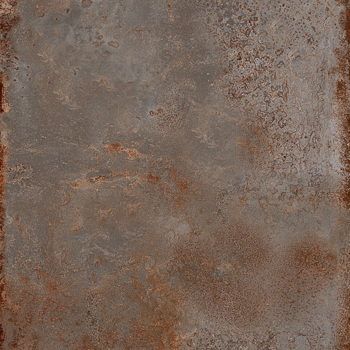 Eisenfarbenes Feinsteinzeug mit oxidiertem Metalleffekt, Iron 60x60 cm - Oxidart , Ceramica Sant'Agostino