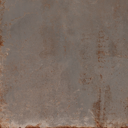 Eisenfarbenes Feinsteinzeug mit oxidiertem Metalleffekt, Iron 60x60 cm - Oxidart , Ceramica Sant'Agostino