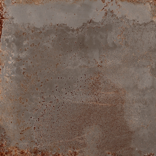 Eisenfarbenes Feinsteinzeug mit oxidiertem Metalleffekt, Iron 60x60 cm - Oxidart , Ceramica Sant'Agostino