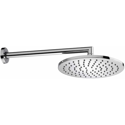 Elegant round shower head 23 cm, with 40 cm squared wall arm, chrome - Cosmo, Bossini