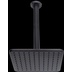 Elegant shower head, matt black with ceiling arm, square 23x23 cm - Cosmo, Bossini