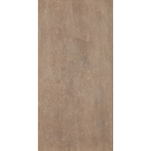 Elegant style porcelain tile with rectified glossy marble effect Travertino Noce color 9.8x59 cm - Marmoker, Casalgrande Padana