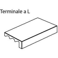 Elemento a L in klinker, effetto cotto rosso, 4x15x30.6 cm - Real Cotto, Domus Linea