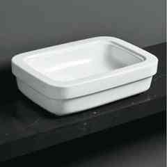 Evolution Simas Evo10 white lay-on washbasin 58x42 cm