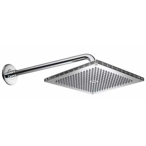 Exclusive design shower head, 30x30 cm square, with 40 cm wall arm - Dream Cube, Bossini