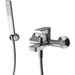 External bath group with mixer, diverter and chromed hand shower - Teo, Geda