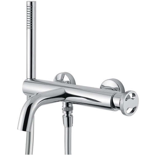 External bath group with spout, diverter mixer and hand shower Millenovecinquanta 4602 Bugnatese