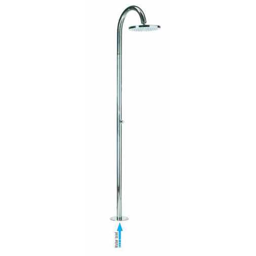 External shower column with 25 cm shower head, cold water stop valve - Oki Floor, Bossini
