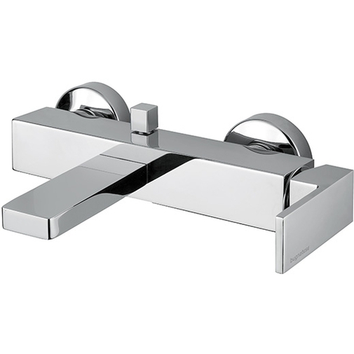 External square bath mixer with connection for hand shower - Tetris, Rubinetteria Bugnatese