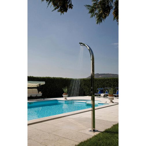 External squared shower column, foot washer tap, progressive mixers - Arch, Bossini