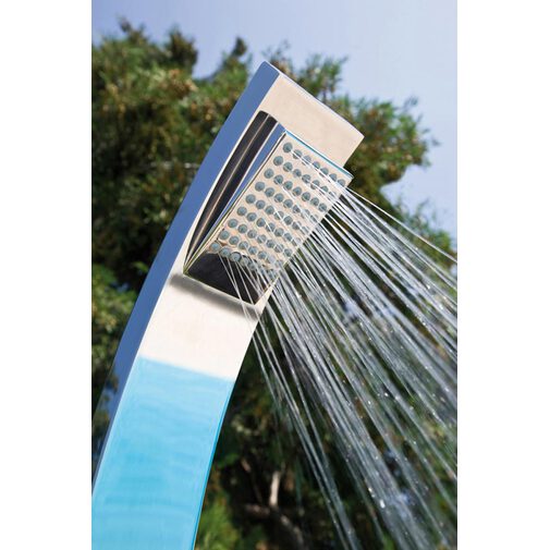 External squared shower column, foot washer tap, progressive mixers - Arch, Bossini