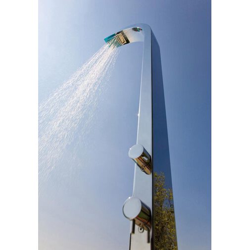External squared shower column, foot washer tap, progressive mixers - Arch, Bossini
