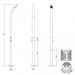 External squared shower column, foot washer tap, progressive mixers - Arch, Bossini