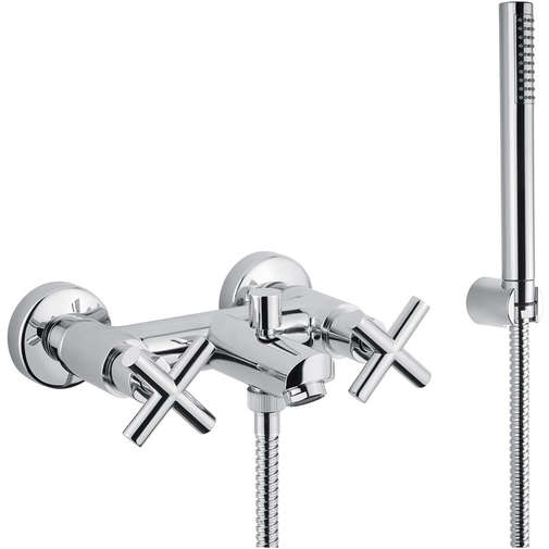 Externe Badgruppe mit normaler Dusche Rodos Bugnatese 7300 Chrom