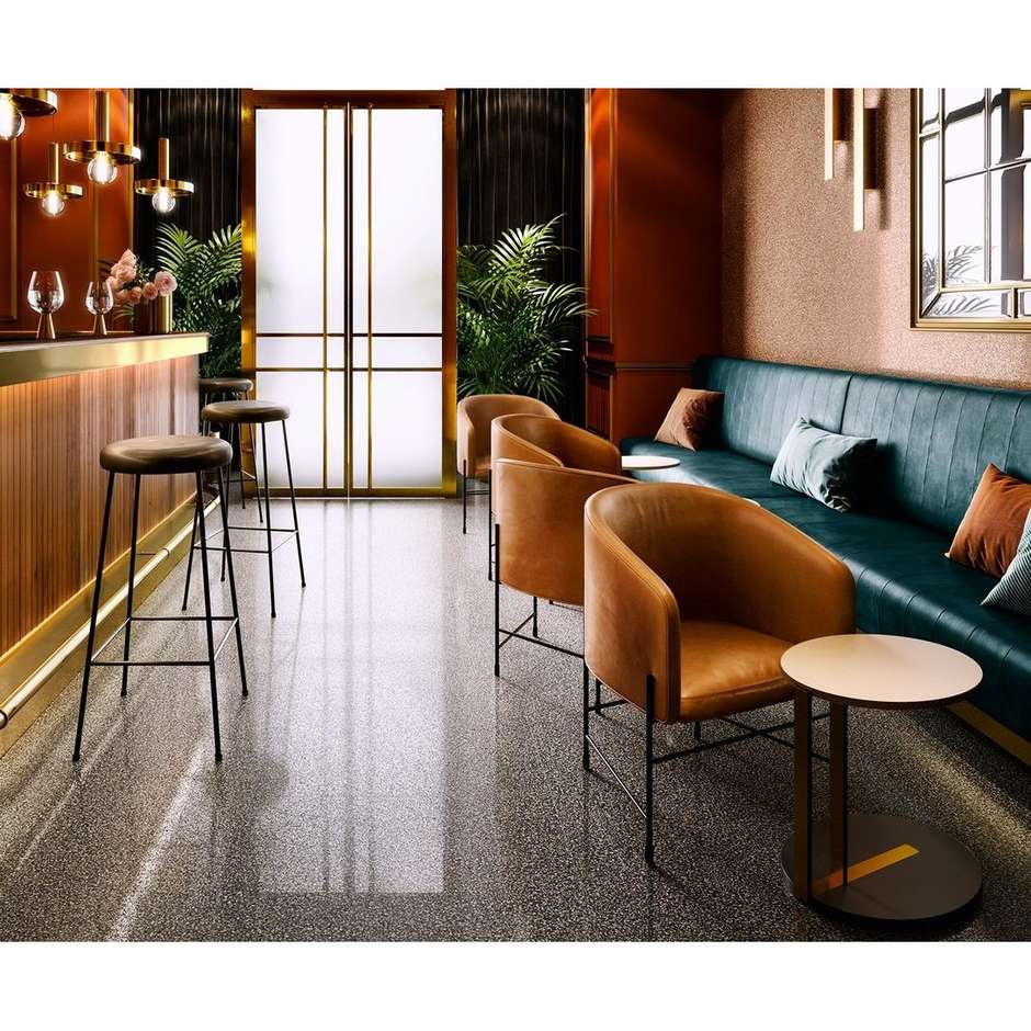 Feinsteinzeug aus mattem Terrakotta-Marmor, Fire 90x90 - Newdecò, Ceramica Sant'Agostino