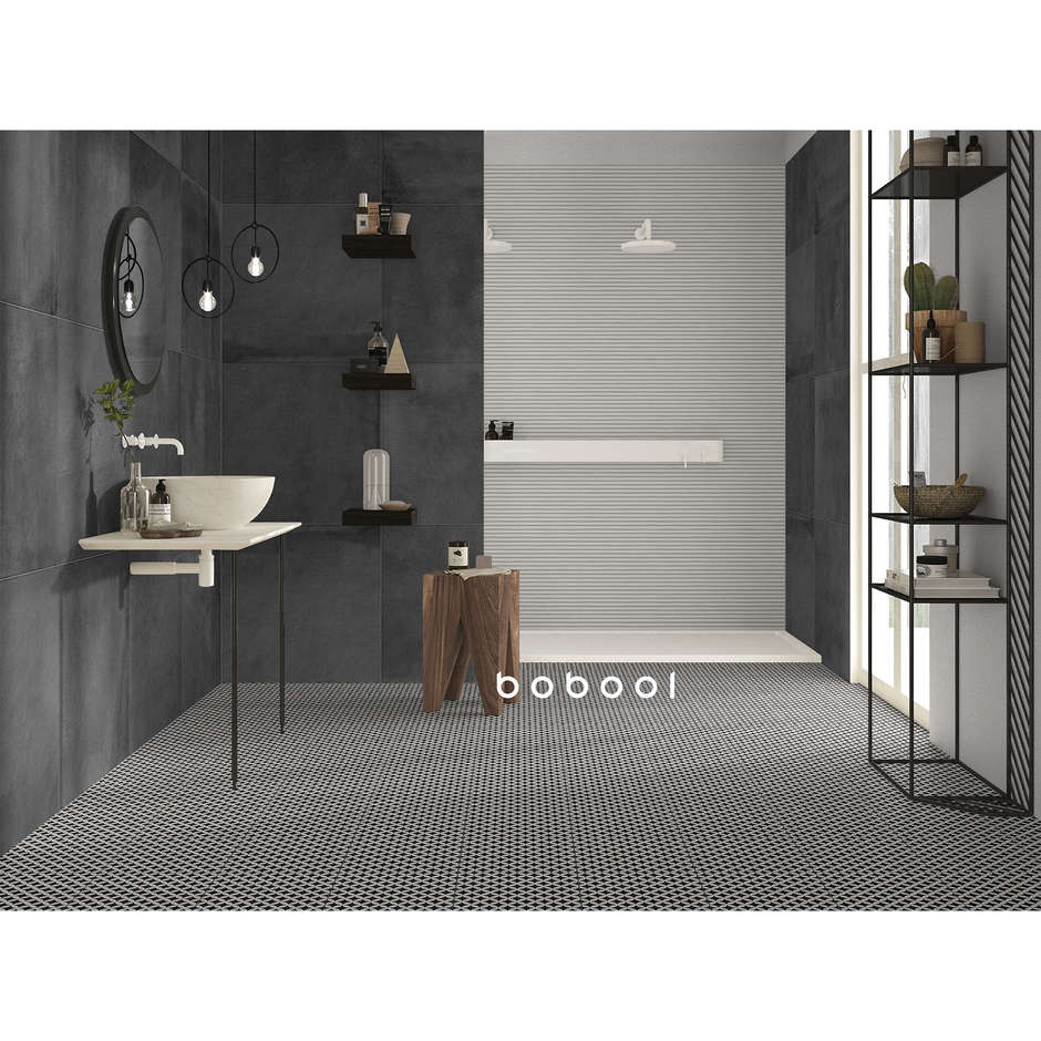 Feinsteinzeug Betonoptik Anthrazit 59,5x59,5 geläppt - Entropia, Dom Ceramiche