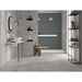 Feinsteinzeug Betonoptik Silbergrau, 44,5x90 cm, Silver lappato - Uptown, Dom Ceramiche