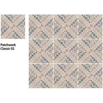 Feinsteinzeug-Fliese in Zementoptik, 20x20 cm - Patchwork Classic 02, Ceramica Sant'Agostino