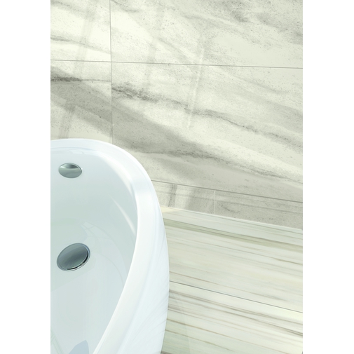 Feinsteinzeug im eleganten Stil mit rektifiziertem glänzendem Marmoreffekt Olimpo Weiße Farbe 9,8x59 cm - Marmoker, Casalgrande Padana