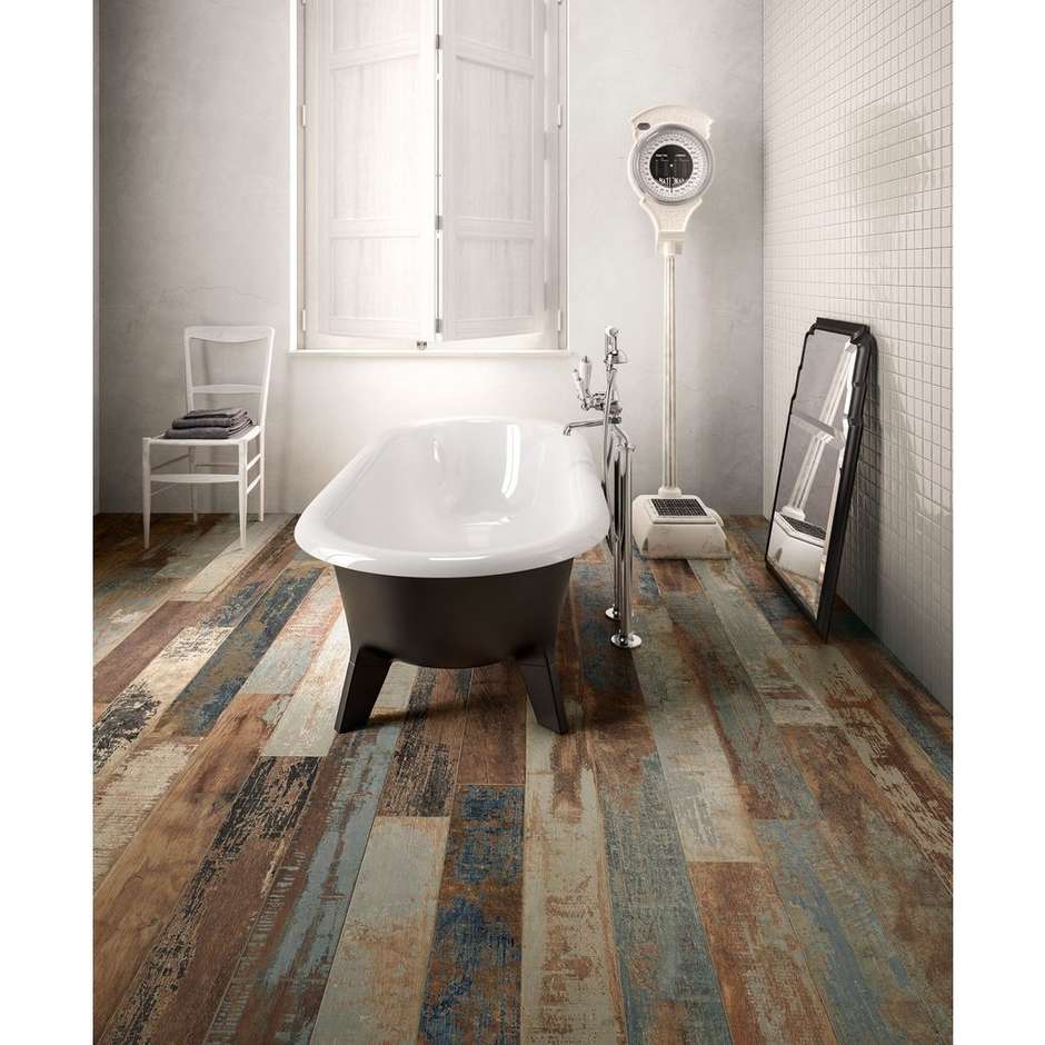 Feinsteinzeug in Holzoptik, 15x120 cm Navy - Colorart, Ceramica Sant'Agostino