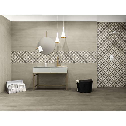 Feinsteinzeug in Holzoptik, aschgrau, 20x120 cm, Ash - Comfort W, Dom Ceramiche