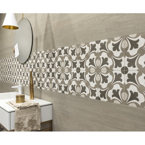 Feinsteinzeug in Holzoptik, aschgrau, 20x120 cm, Ash - Comfort W, Dom Ceramiche