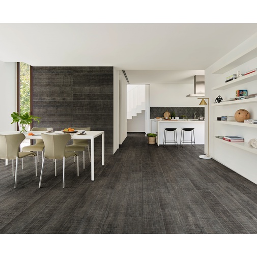 Feinsteinzeug in Stoffoptik, Kohle, 9,7x59,5 cm - Fresh, Dom Ceramiche