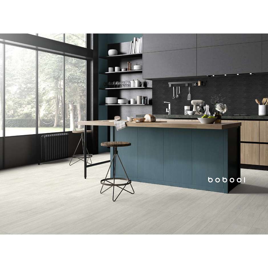 Feinsteinzeug mit dunkler Harzoptik 24,7x28,5 cm, Mosaic Oblique Smoke - Comfort R, Dom Ceramiche