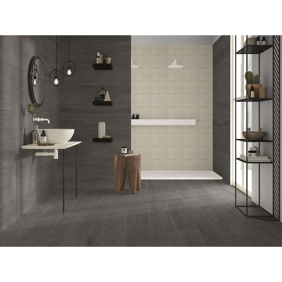 Feinsteinzeug mit Harzeffekt, 29,7x36,5 cm, Mosaic Oblique Beige - Comfort R, Dom Ceramiche
