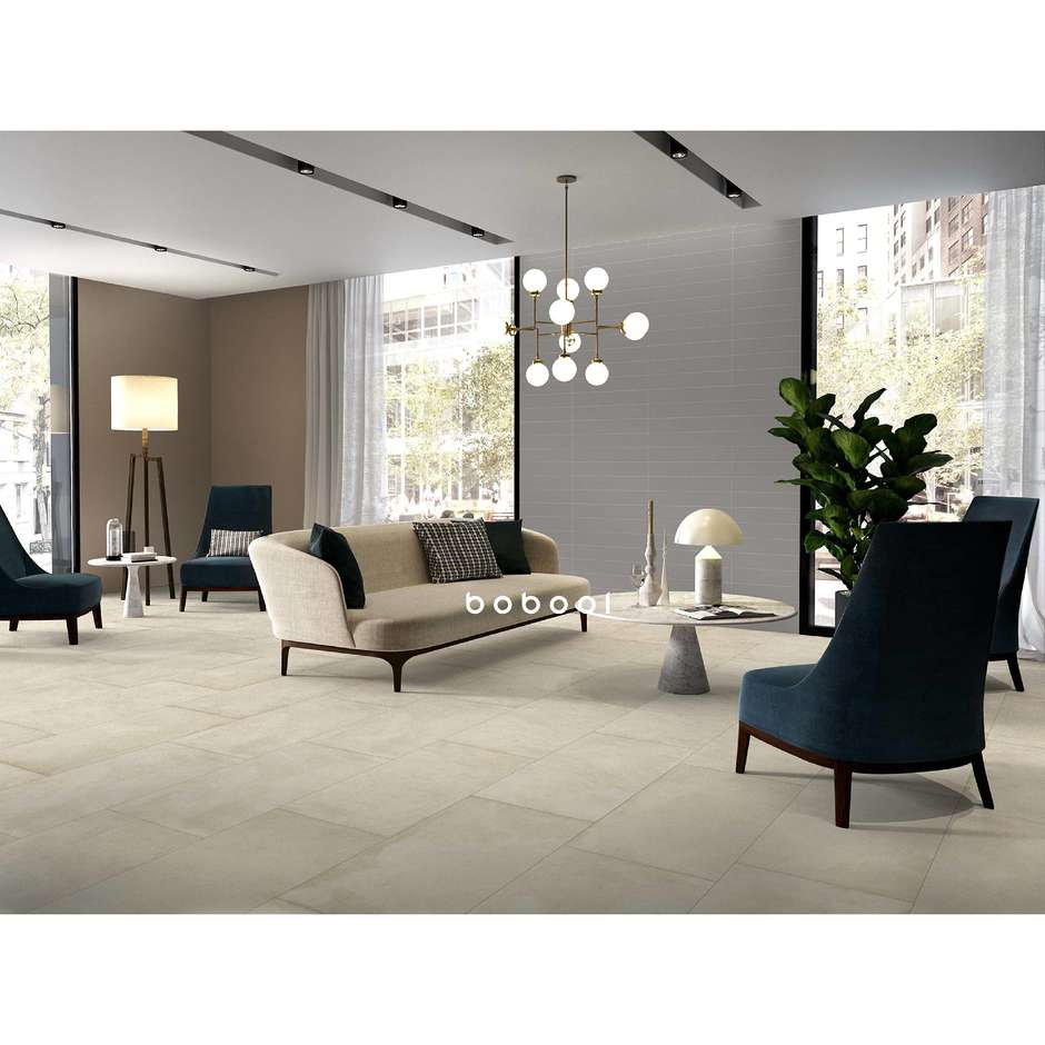 Feinsteinzeug mit Harzeffekt, 44,5x90 cm Beige - Comfort R, Dom Ceramiche