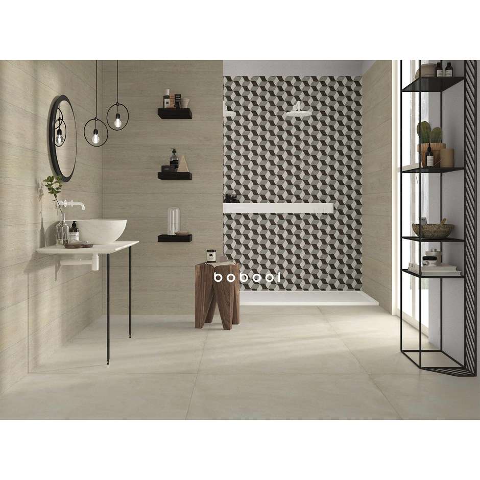 Feinsteinzeug mit Harzeffekt, 90x90 cm Beige - Comfort R, Dom Ceramiche