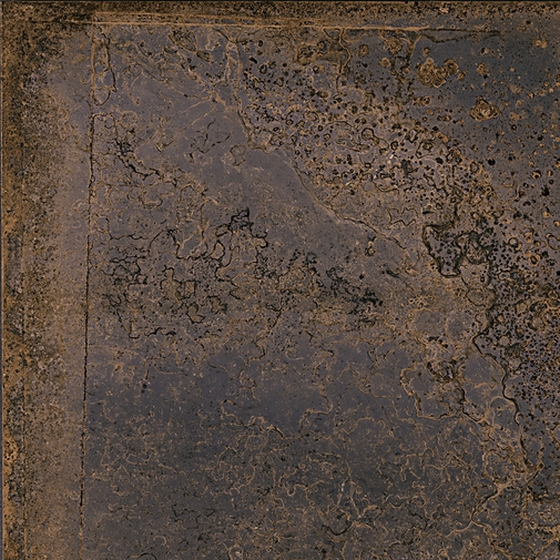 Feinsteinzeug mit oxidiertem Metalleffekt, Schwarz 20x20 cm - Oxidart, Ceramica Sant'Agostino